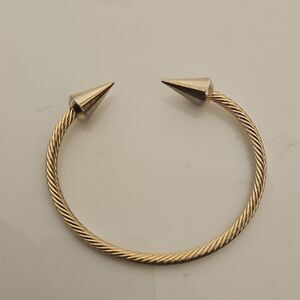 Gold Twisted Open Cuff Bracelet